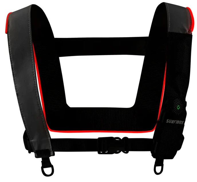 Pettorina con tecnologia di illuminazione integrata