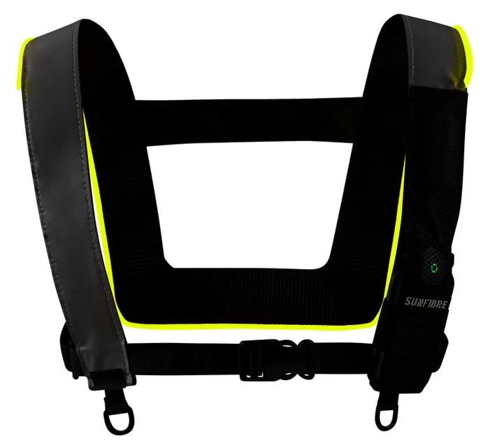 Pettorina con tecnologia di illuminazione integrata